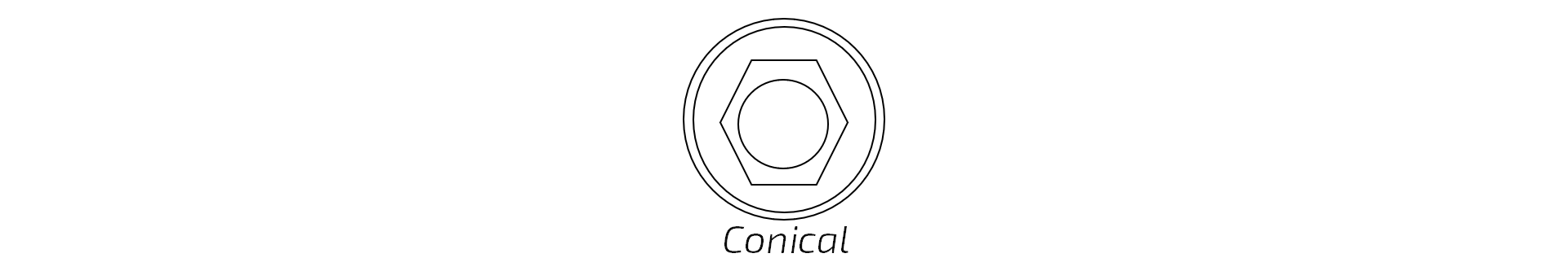 Conical dental implant connection prosthetic part